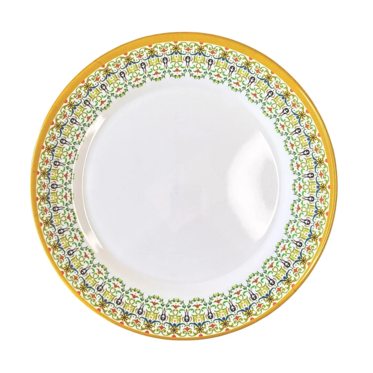 Conjunto de 12 Pratos em Melamina 23cm Decorados para Buffet e Restaurantes