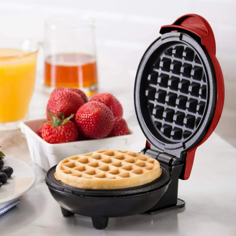 Máquina Para Fazer Waffle Pequena Portátil 110v 550w Mini Lanche Elétric