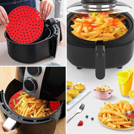 Tapete Protetor Silicone Para Air Fryer Fritadeira Universal - Quadrado/ Redondo