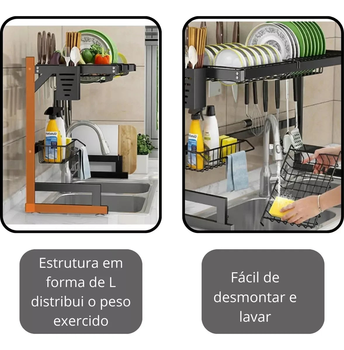 Rack Escorredor Metal Louças Premium