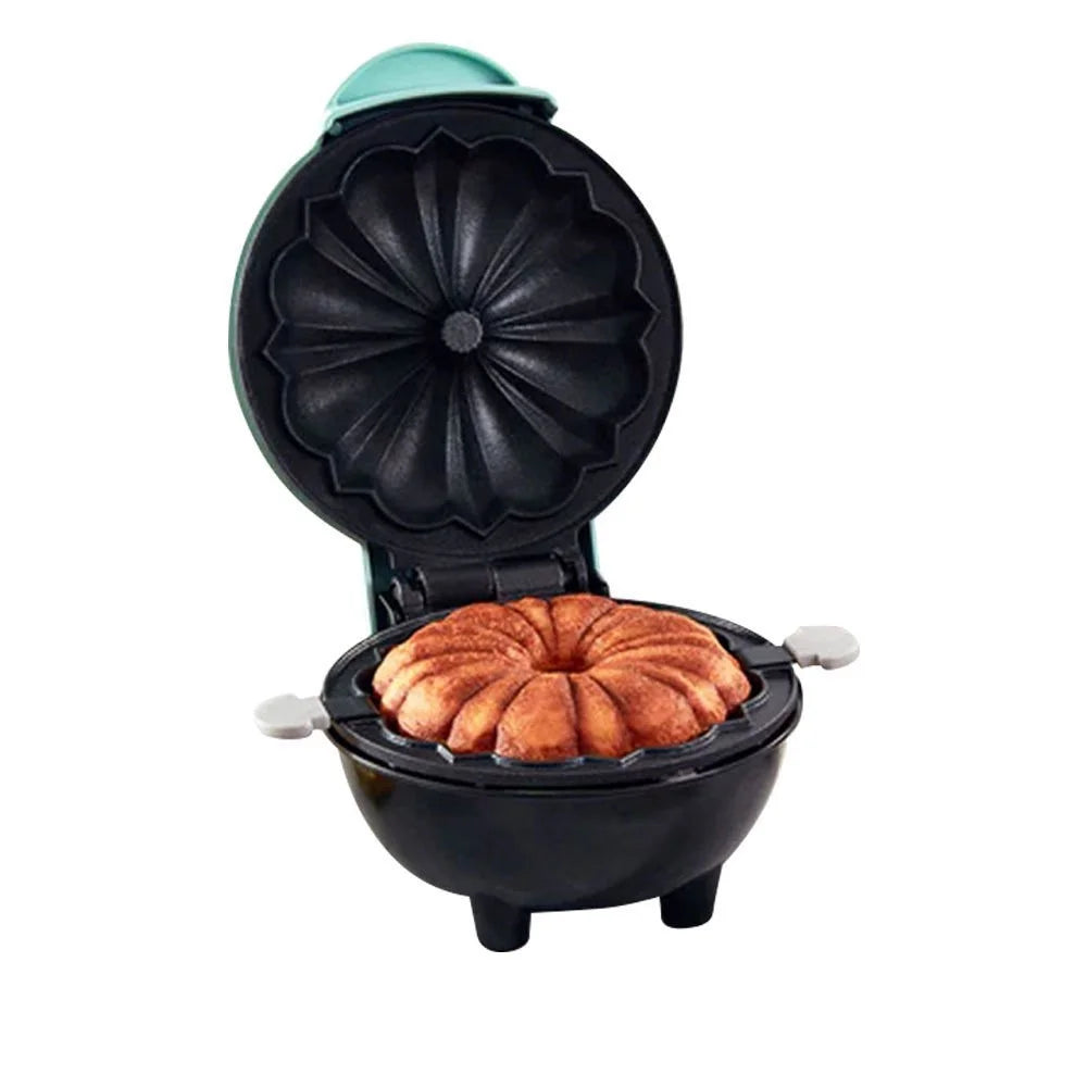 Mini Máquina De Bolo Elétrica Portátil Cozinha Confeitaria Waffles Assadeira 110v