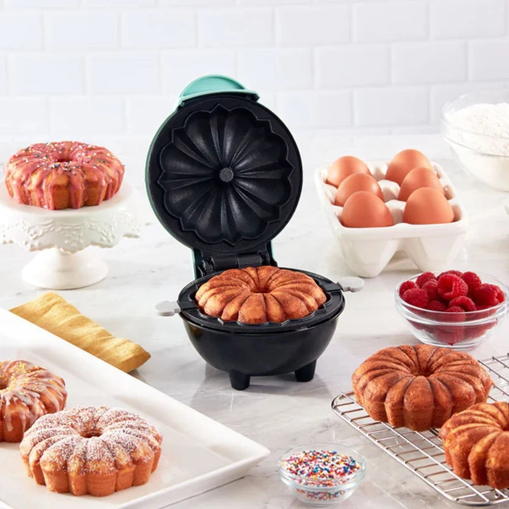 Mini Máquina De Bolo Elétrica Portátil Cozinha Confeitaria Waffles Assadeira 110v