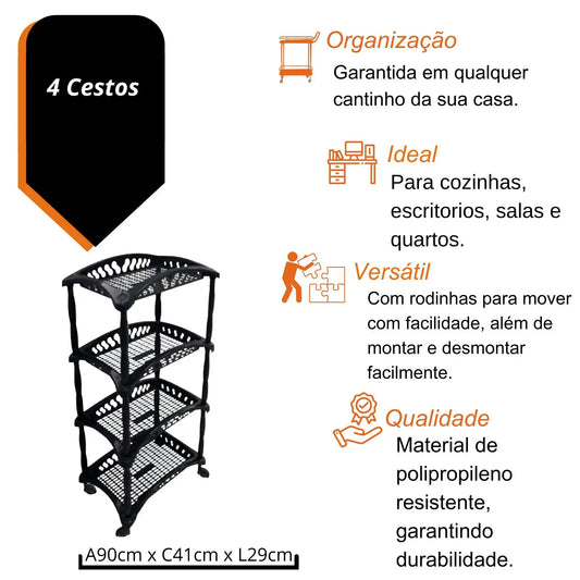 Rack de Armazenamento Organizador Telado