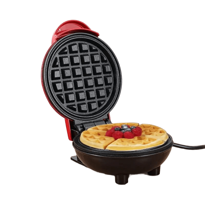 Máquina Para Fazer Waffle Pequena Portátil 110v 550w Mini Lanche Elétric