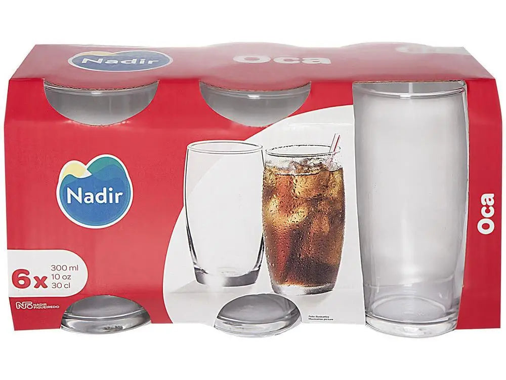 Conjunto de 6 Copos Nadir 300ml - Design Moderno e Funcional para suas Bebidas