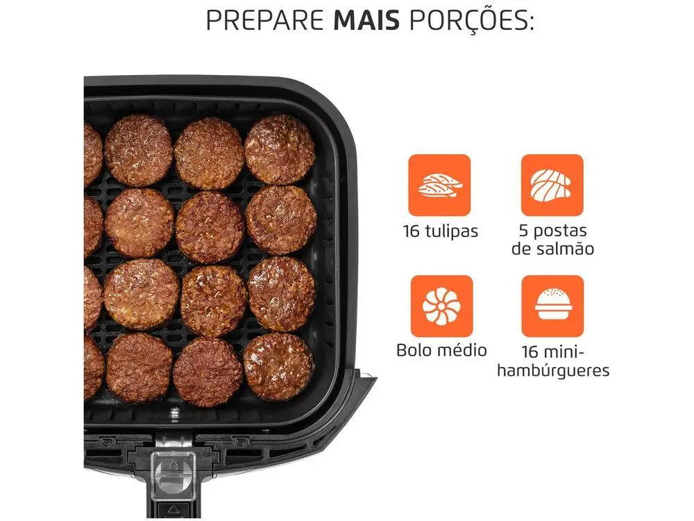 Fritadeira Elétrica sem Óleo/Air Fryer Mondial Family AFN-40-BI Preto 4L com Timer - 110V