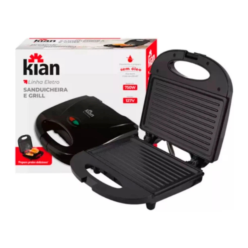 Sanduicheira e Grill Kian 750W Preto 127V