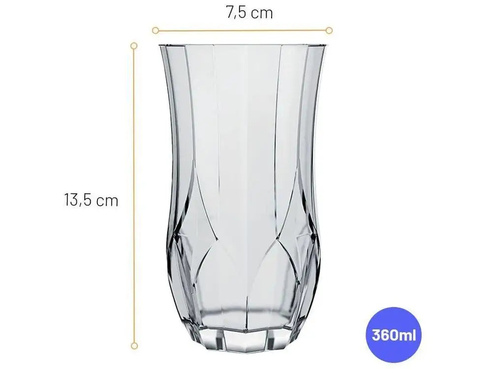 Conjunto de 6 Copos Long Drink Nadir Opera 360ml - Elegância e Estilo para suas Bebidas