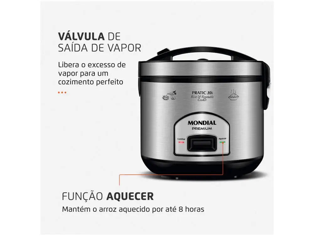 Panela de Arroz Elétrica Mondial Pratic PE-42-10X - 220V - Praticidade e Eficiência na sua Cozinha